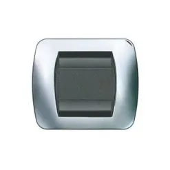 Arnould 20760 Plaque Enjoliveur Métal Chrome - 2 Modules - S. Living - Chrome