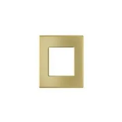 Arnould 22760 Plaque Enjoliveur Métal Or Satin - 2 Modules - S.Light - Or Satin
