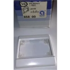 Arnould 65800 Plaque Enjoliveur 1 Poste - Club Lumière - Blanc - Blanc