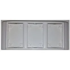 Arnould 65860 Plaque 3 Postes Verticaux Lumière - Blanc