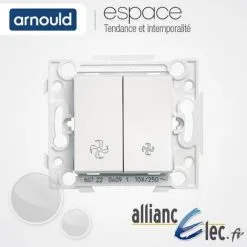 Commande VMC 2 Vitesses Avec Position Arret Blanc Arnould Espace Lumière