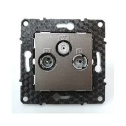 Prise TV-R-Sat Magnésium Sans Plaque Espace Evolution ARNOULD 64277