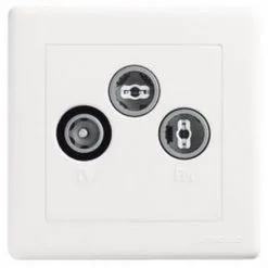 Arnould 63277 - Prise TV-FM-SAT - BLANC