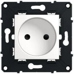 PC 2p Sans Terre 10/16A A Vis Arnould Espace Evolution Blanc