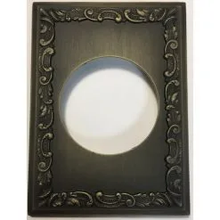 Arnould 66864 - Plaque Métal Pour Prise 2P 2P+T Et Variateur - Louis XV Bronze - Le Silencieux - Bronze