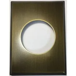 Arnould 66862 - Plaque Métal Pour Prise 2P 2P+T Et Variateur - Moderne Bronze - Le Silencieux - Bronze