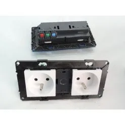 Prise Double 2 Prises 2P+T 16A Bornes Automatiques Précablée Blanc ESPACE ARNOULD 64032