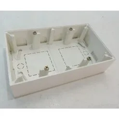 Cadre Double Horizontal Blanc Pour Pose Saille 2 Postes Appareillage Mural ESPACE ARNOULD 60941