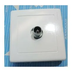 Prise TV Simple Connectique 9.52mm Male Blanc Sans Cadre Pour Pose En Saillie PROFIL ARNOULD 63229