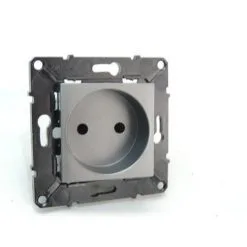 Prise 2P Sans Terre 10/16A Magnesium Bornes à Vis ESPACE EVOLUTION ARNOULD 64230