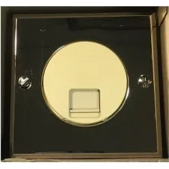 Arnould 271H41I09 - Prise Complète RJ45 Europa Mirroir 75x75mm - Chrome - Gris