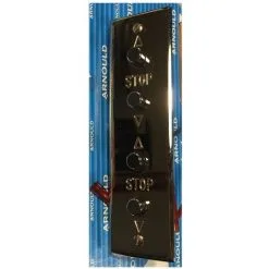 Arnould 472V21C21C09 Interrupteur 4 Boutons Poussoir + Flèches Europa Miroir 125x35mm - Chrome - Gris